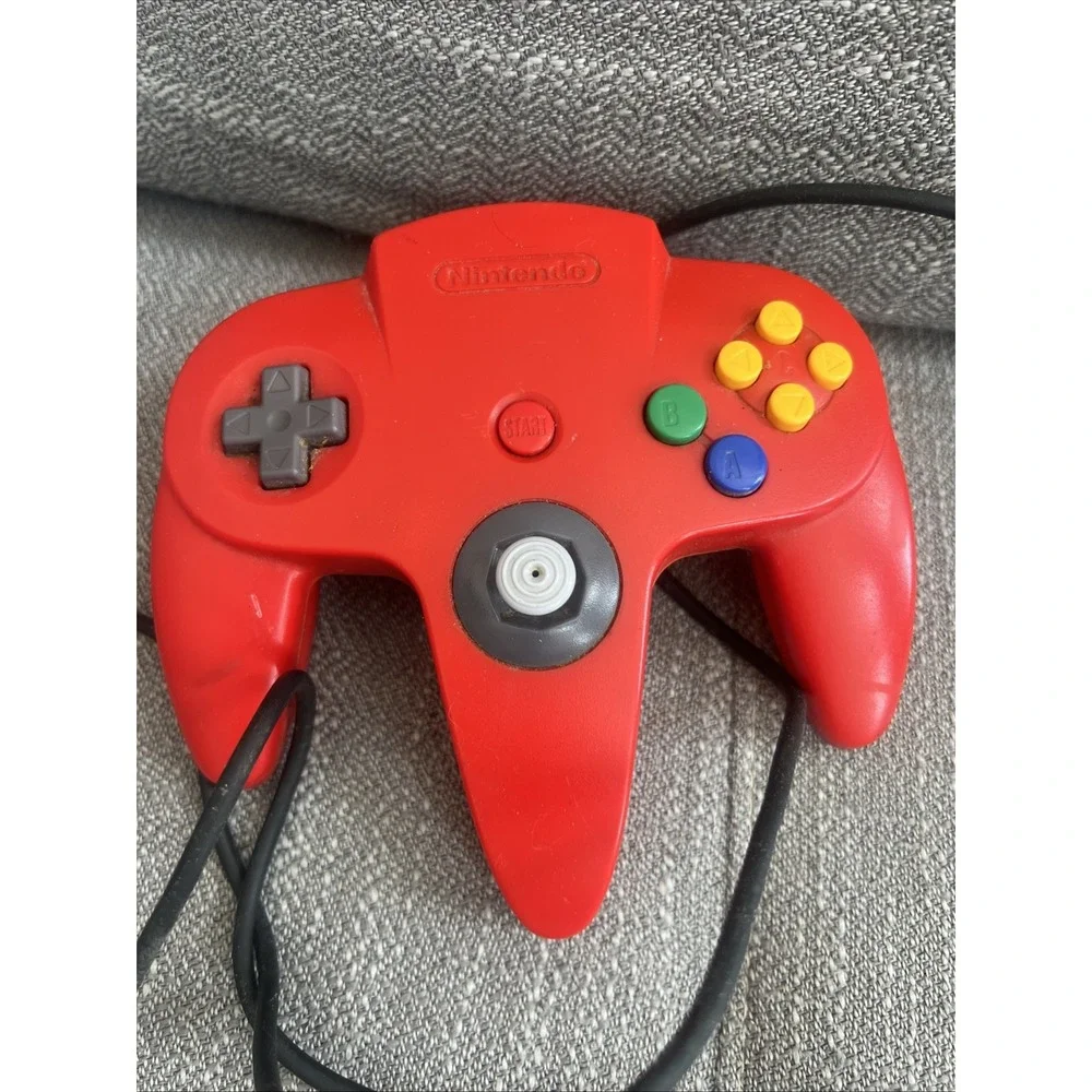 OEM Nintendo 64 N64 Red Wired Controller